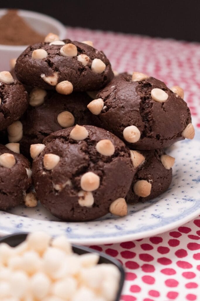 Dark Chocolate Cookies with White Chocolate Chips
