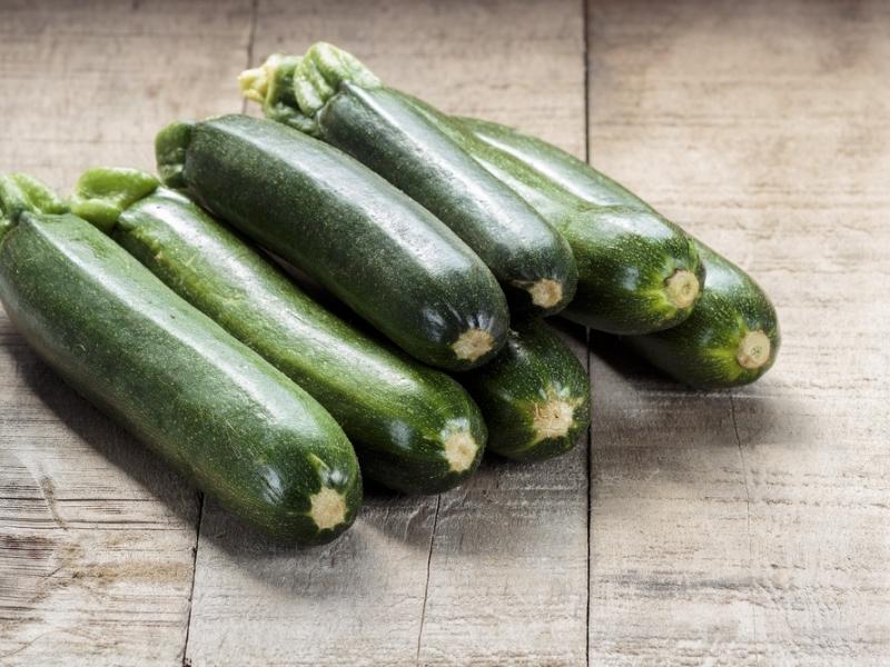 Dunja Zucchini on Wooden Table