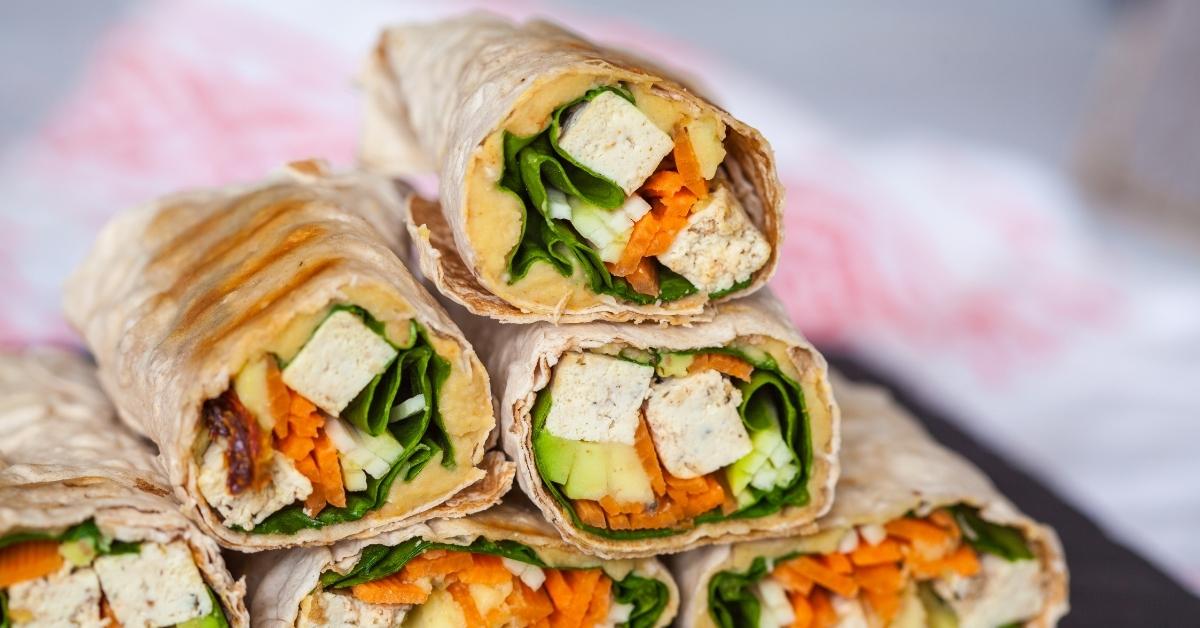 Healthy Vegan Tofu Tortilla Wraps