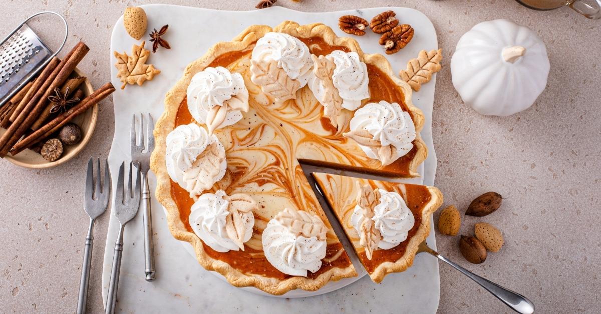 Homemade No-Bake Pumpkin Cheesecake with Cinnamon and Whipped Cream