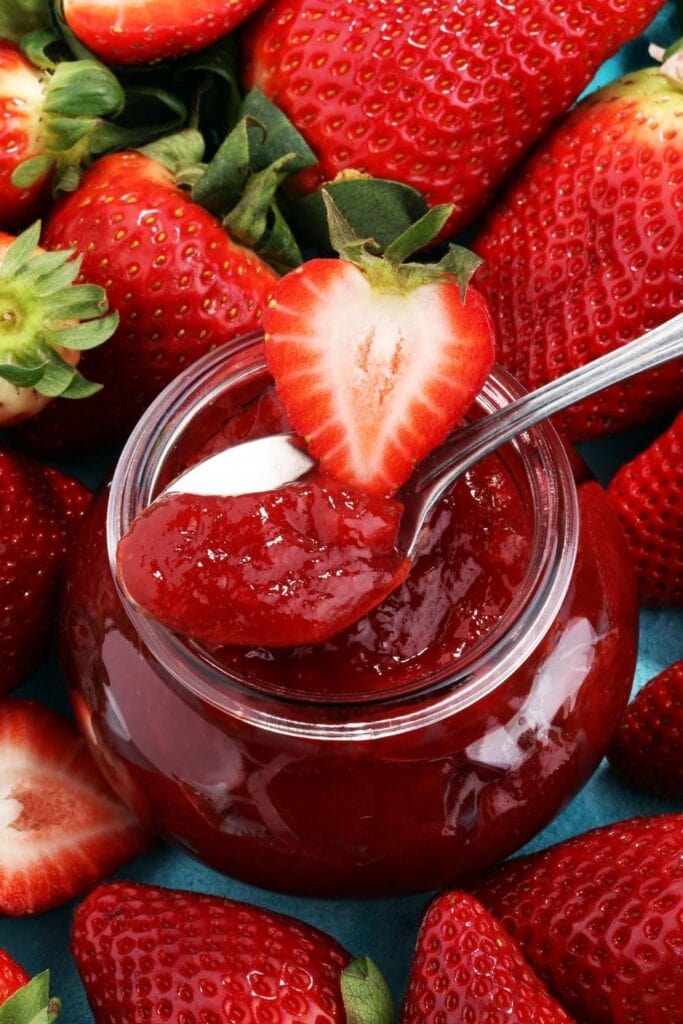 Homemade Strawberry Jam with Fresh Fruits