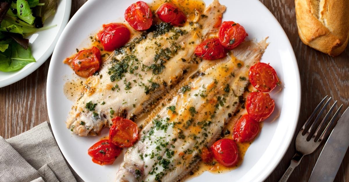 Homemade White Fish with Tomatoes and Herbs