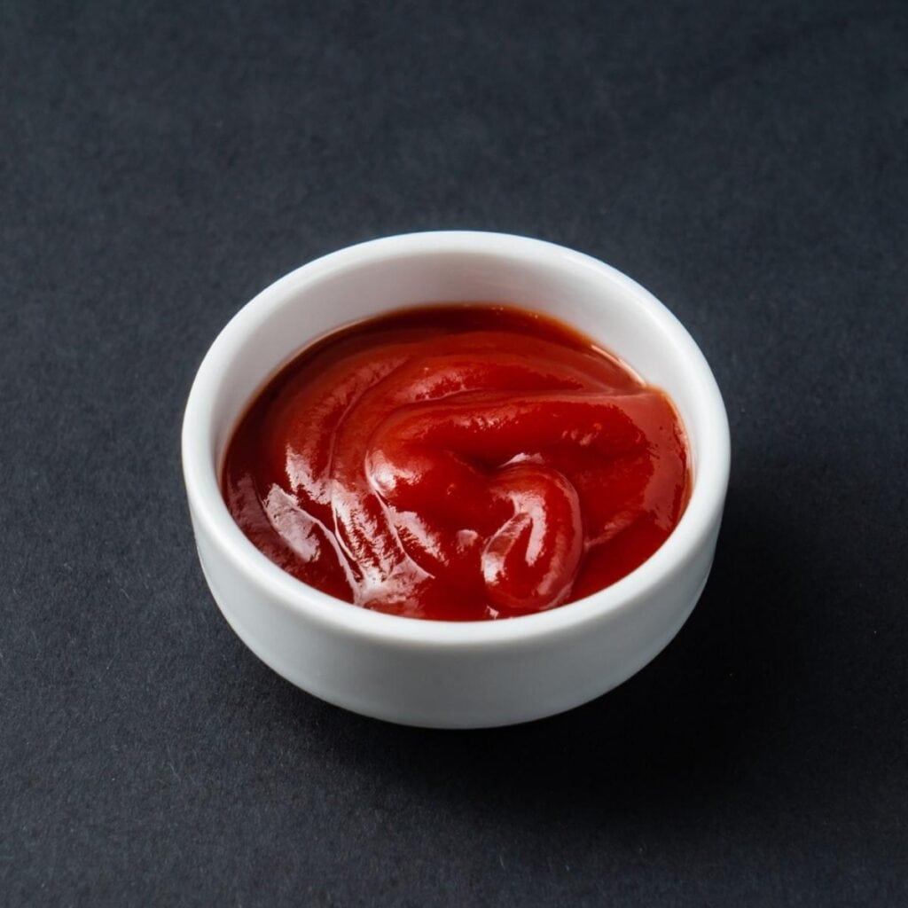 Ketchup on a Small Dipping Dish