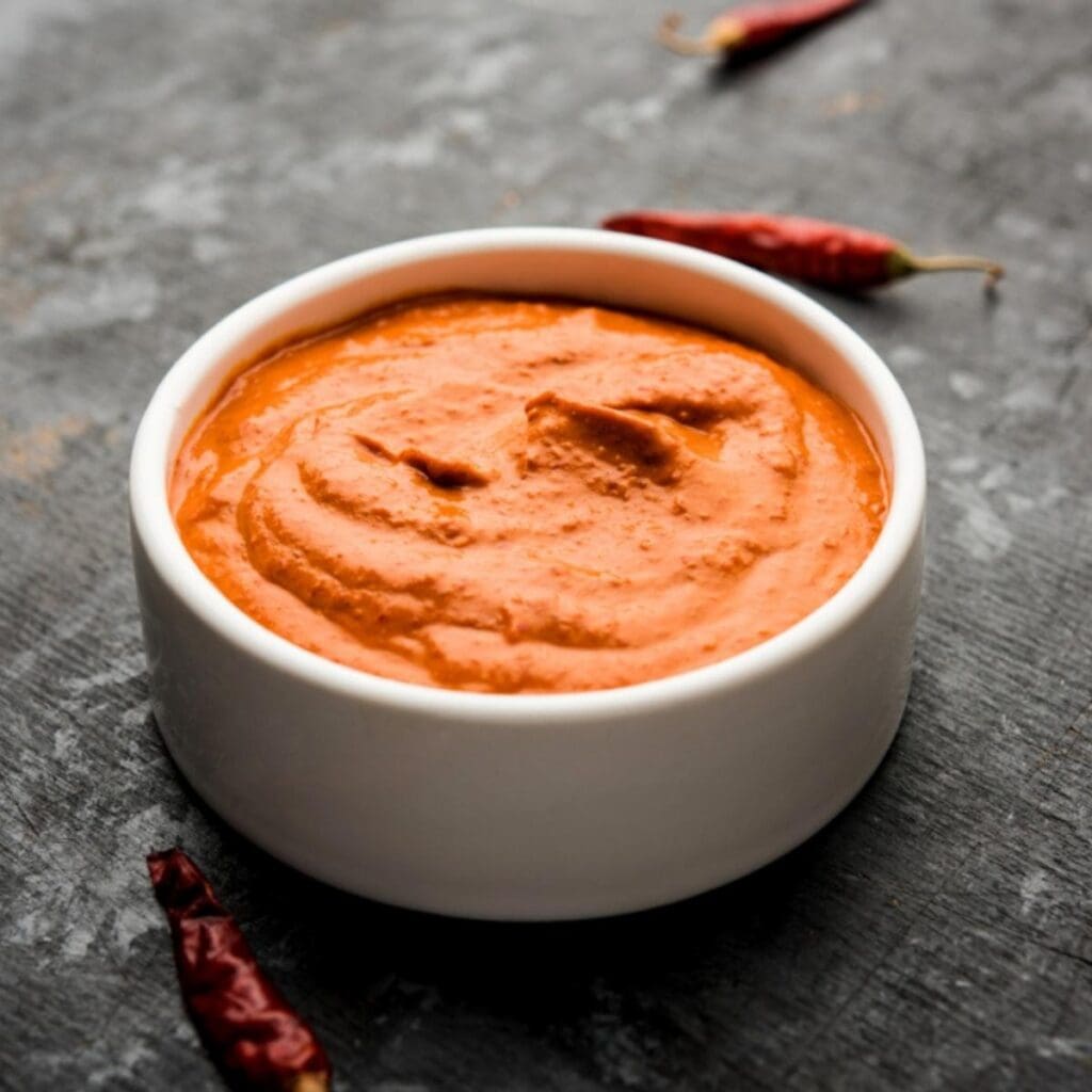 Peri-peri Sauce on a Small White Dish