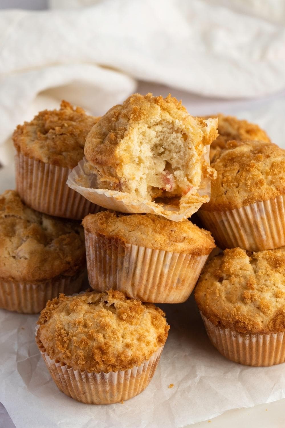 Bunch of apple strudel muffins. 