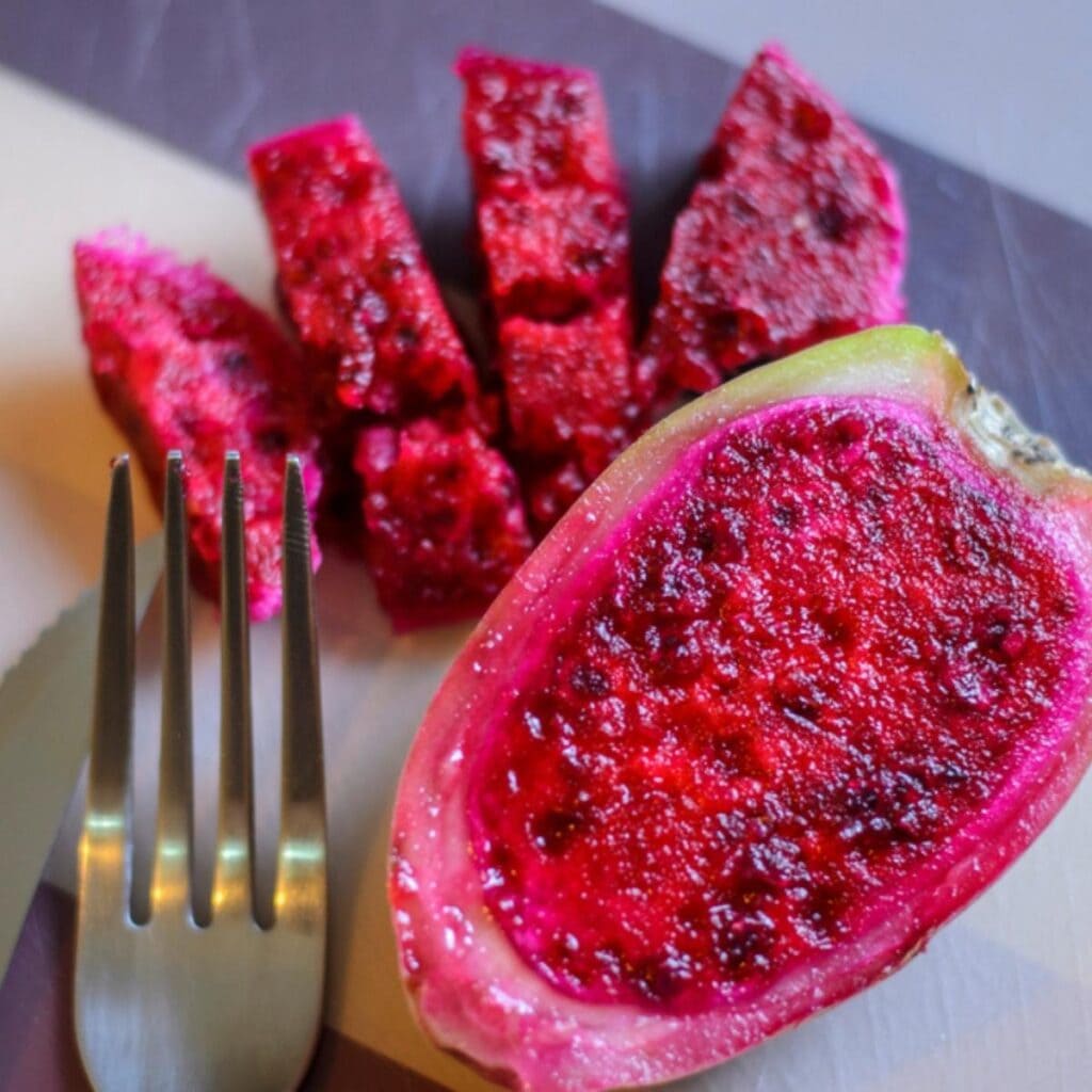 Sliced Red Prickly Pear
