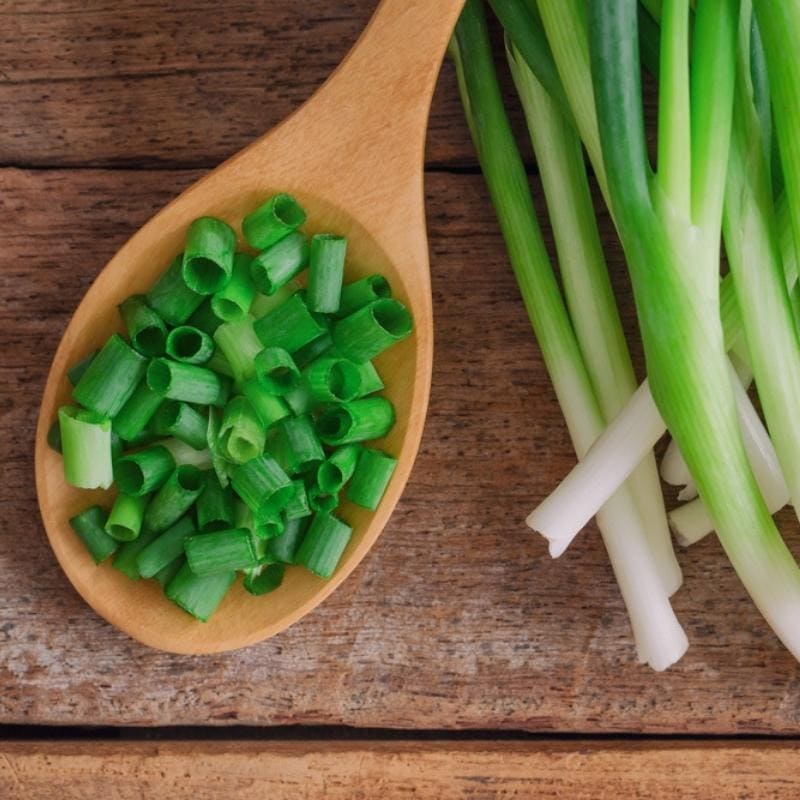 Fresh and Chopped Spring Onions