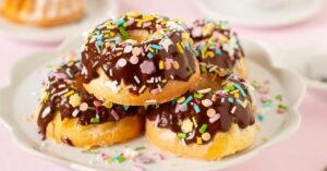 Sweet Homemade Mini Bundt Cake with Sprinkled Candies