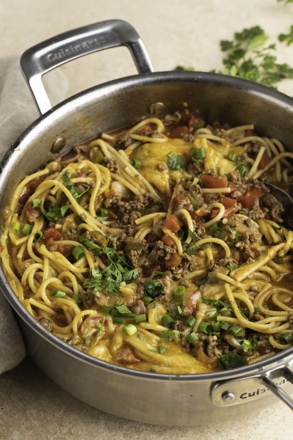 Taco Spaghetti in a large pot