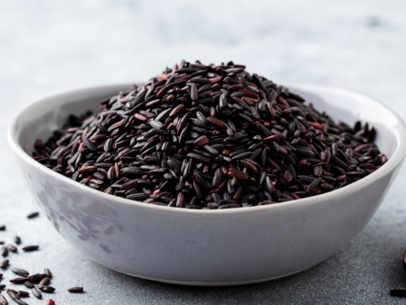 Black Rice in a White Bowl