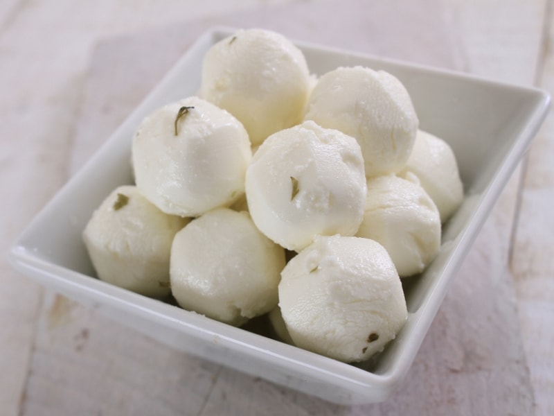 Goat Cheese (Chèvre) on a  Square Bowl
