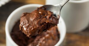 Homemade Chocolate Mug Cake with Chocolate Chips