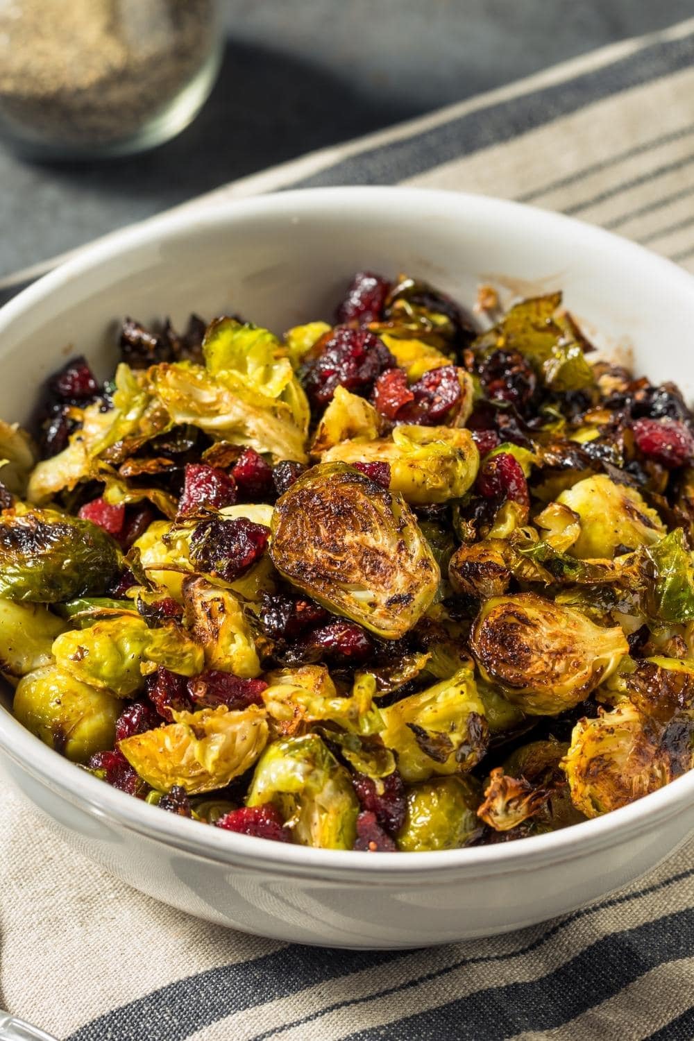 Homemade Thanksgiving Cranberry Brussels Sprout with Balsamic Dressing