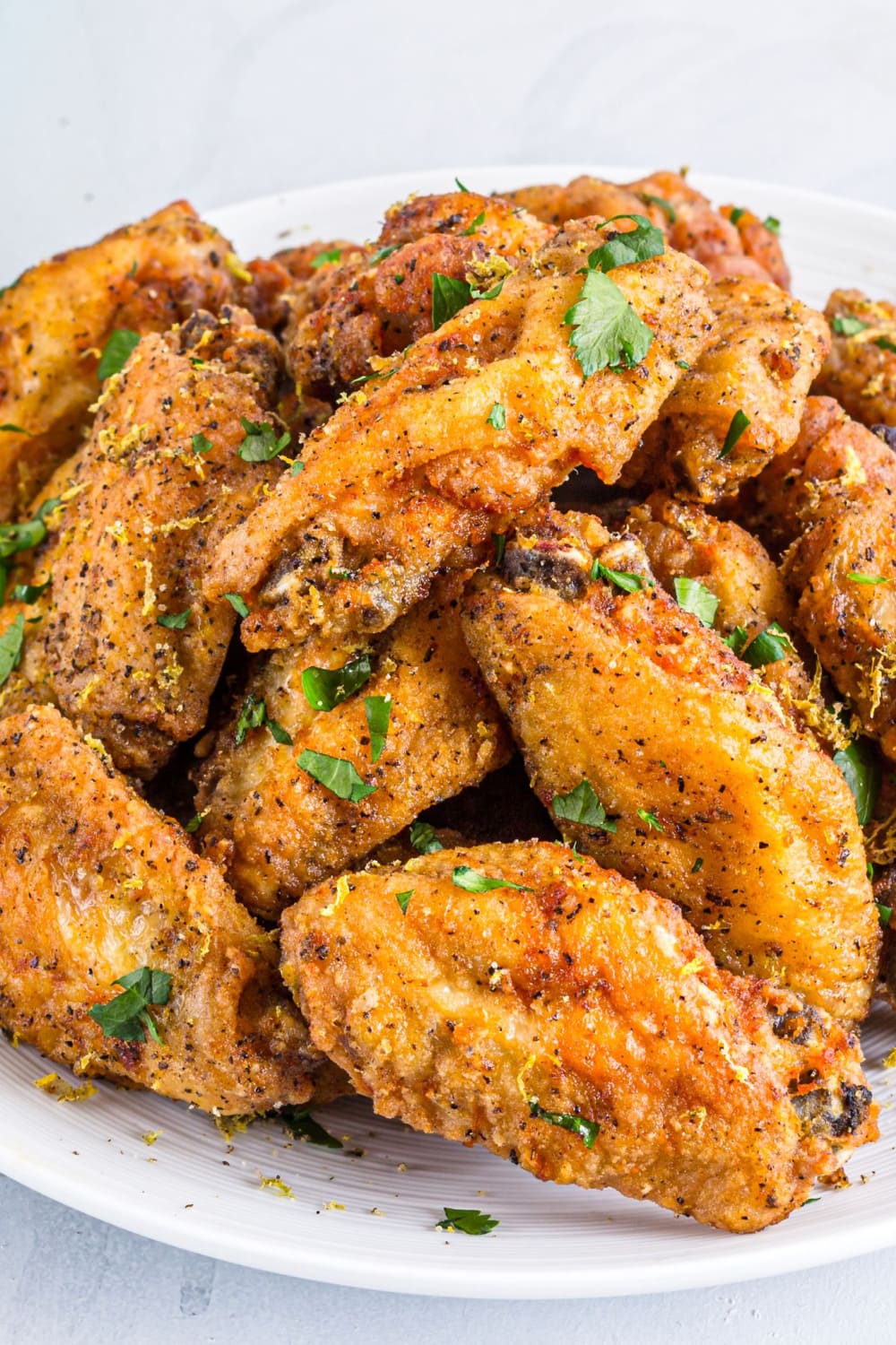 Lemon Pepper Chicken Wings up close