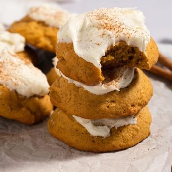 Soft Pumpkin Cookies with Cream Cheese Frosting