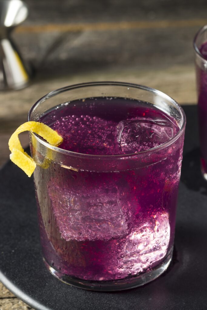 Purple Haze Cocktail with Empress 1908 Gin and Lemon