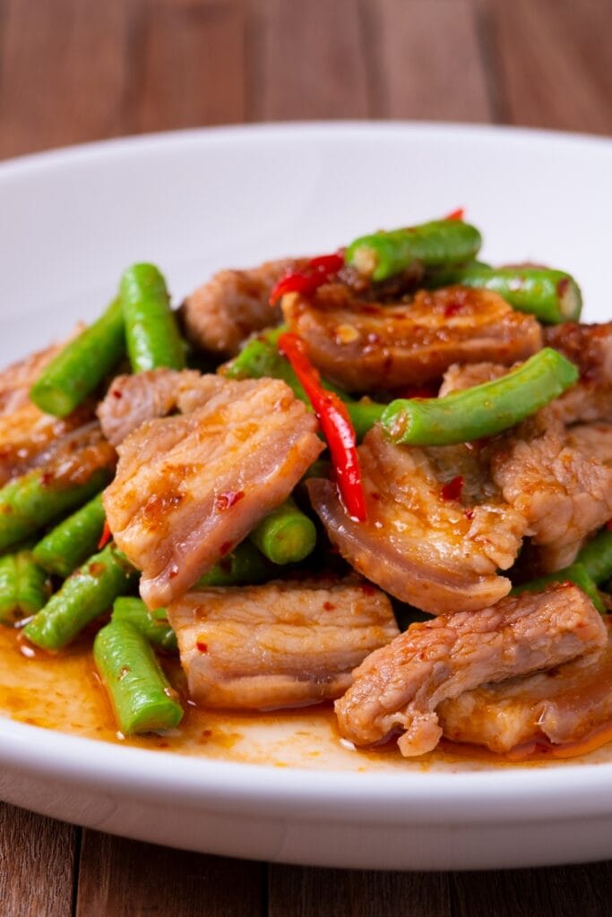 Stir-Fried Pork Belly with Green Beans