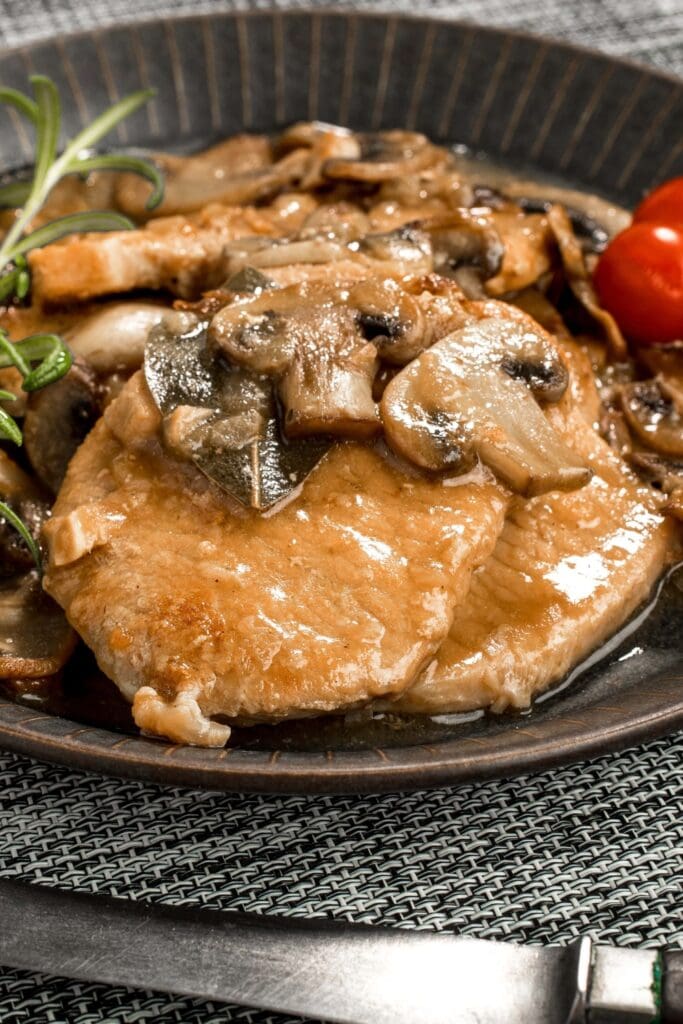 Stewed Pork Chop with Mushroom Sauce