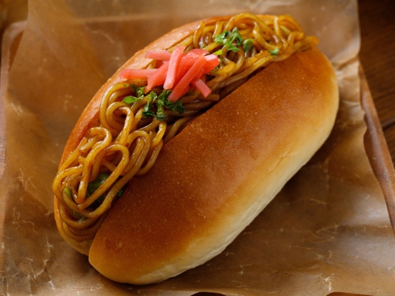 Yakisoba Pan Japanese Noodle Sandwich