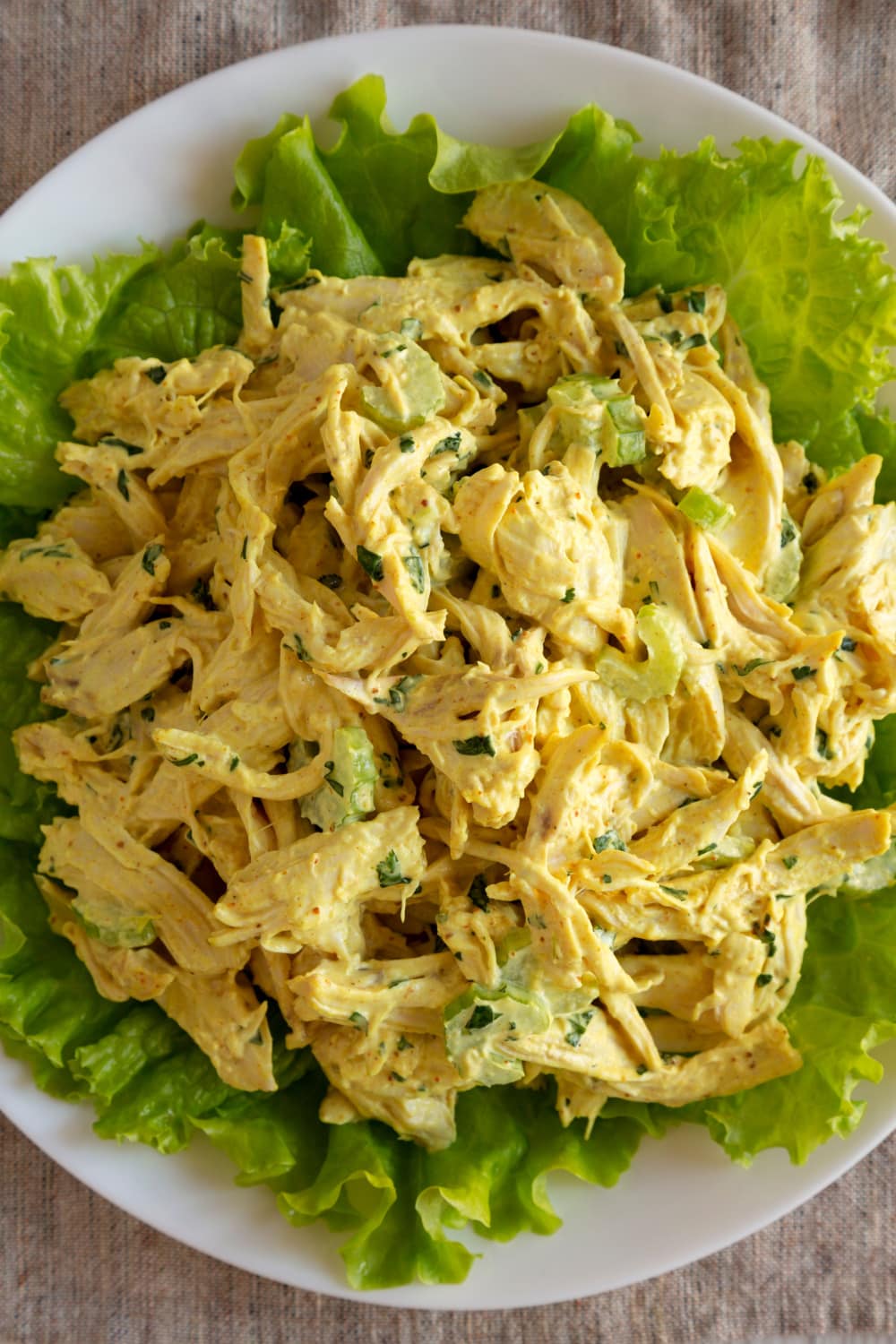 Coronation Chicken on white plate