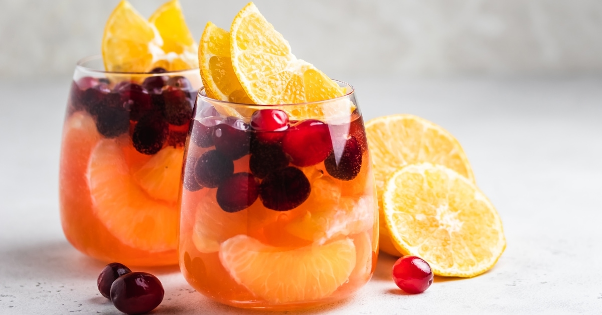 Homemade Cranberry Orange Sangria