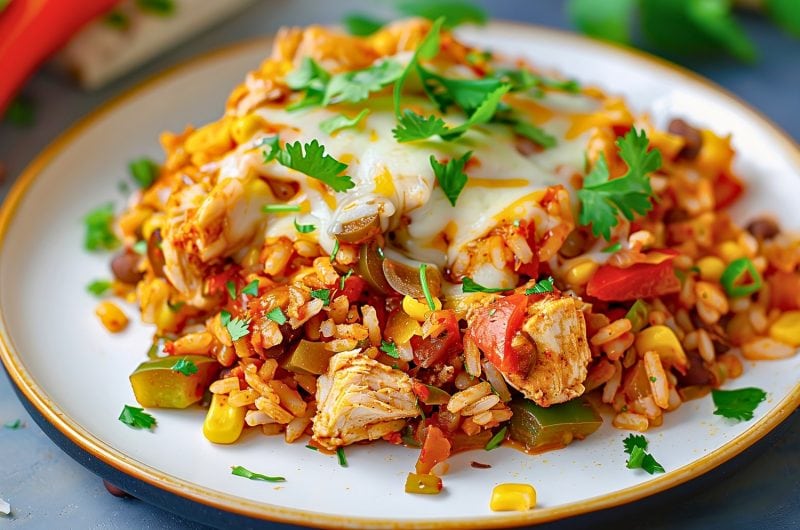 One Pan Mexican Chicken and Rice Recipe