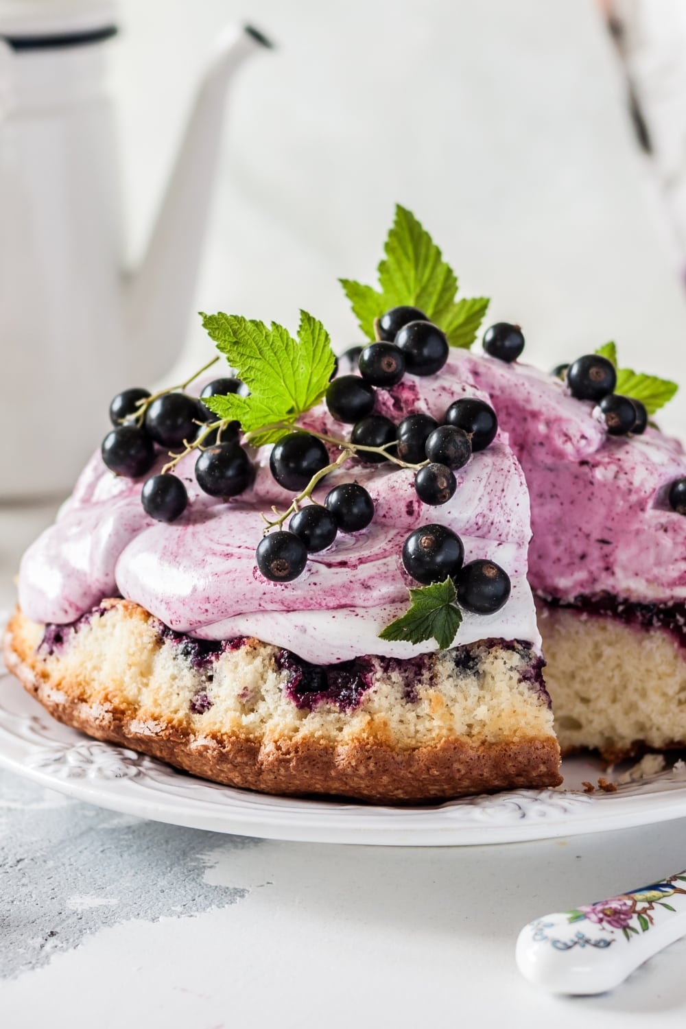 Sweet Homemade Blackcurrant Cake