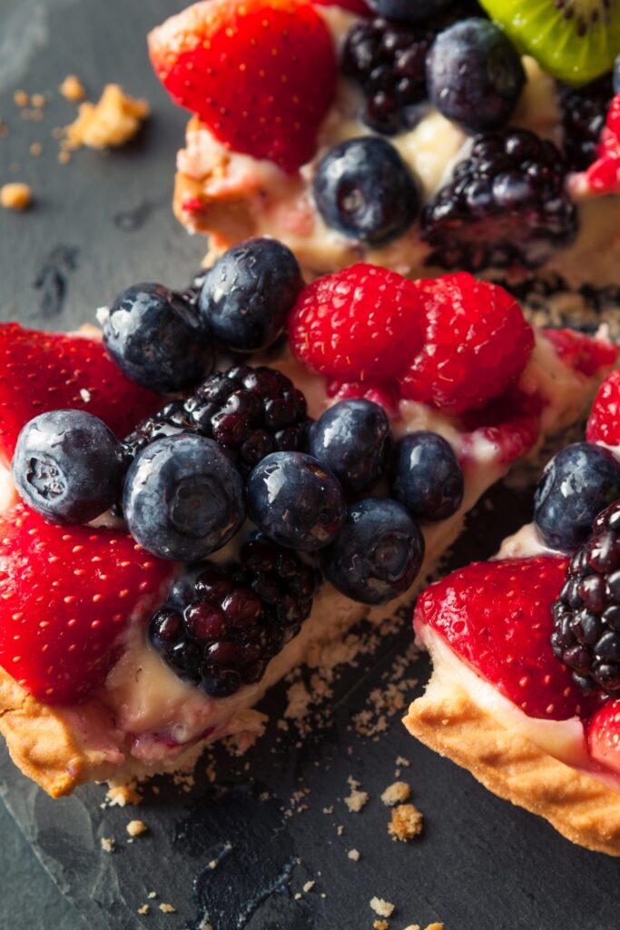 Sweet Homemade French Tarts with Berries