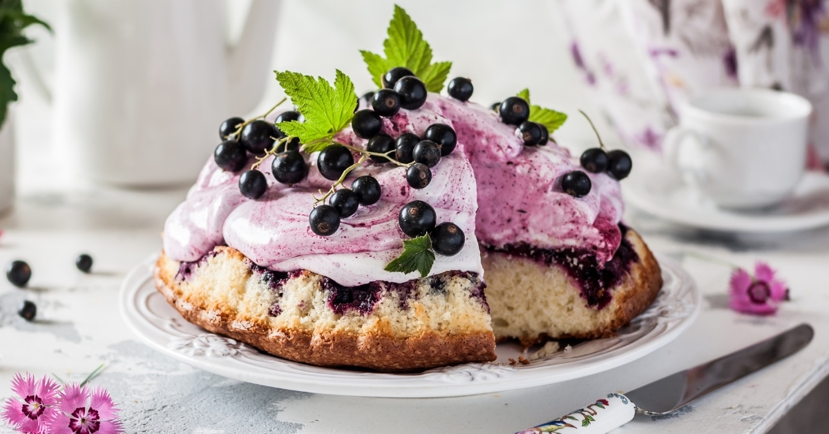 Sweet Homemade Blackcurrant Cake