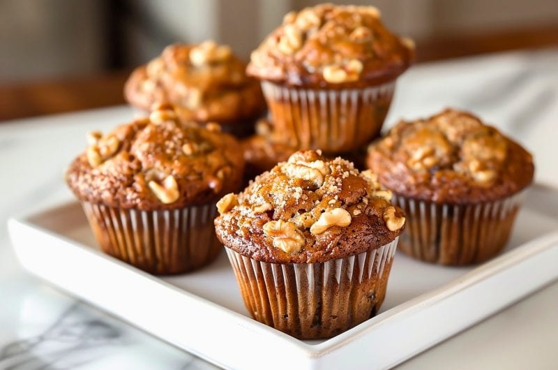 Banana Nut Muffins (Easy Recipe)