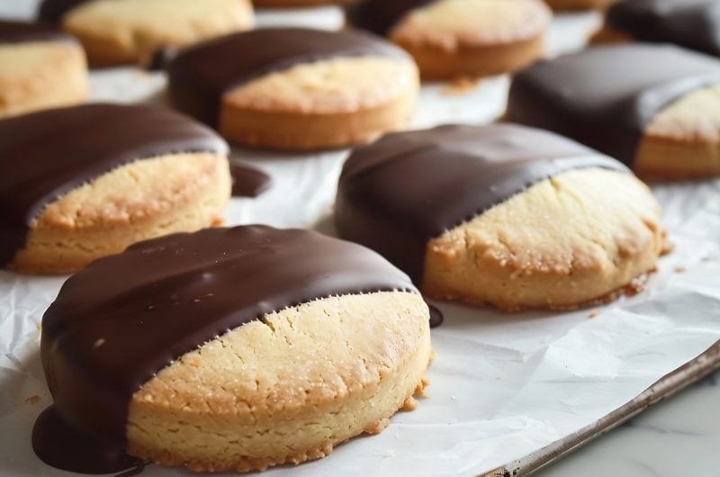 Chocolate-Dipped Shortbread Cookies