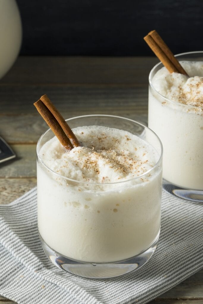 Frozen Bourbon Milk Punch with Cinnamon