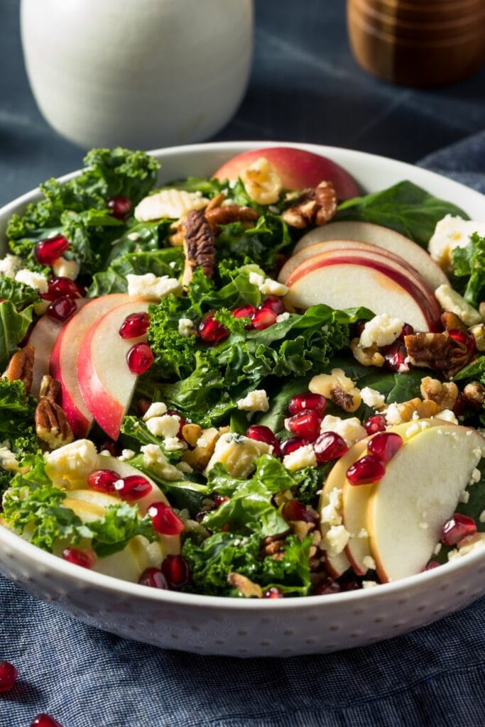 Healthy Pomegranate Apple Salad with Kale