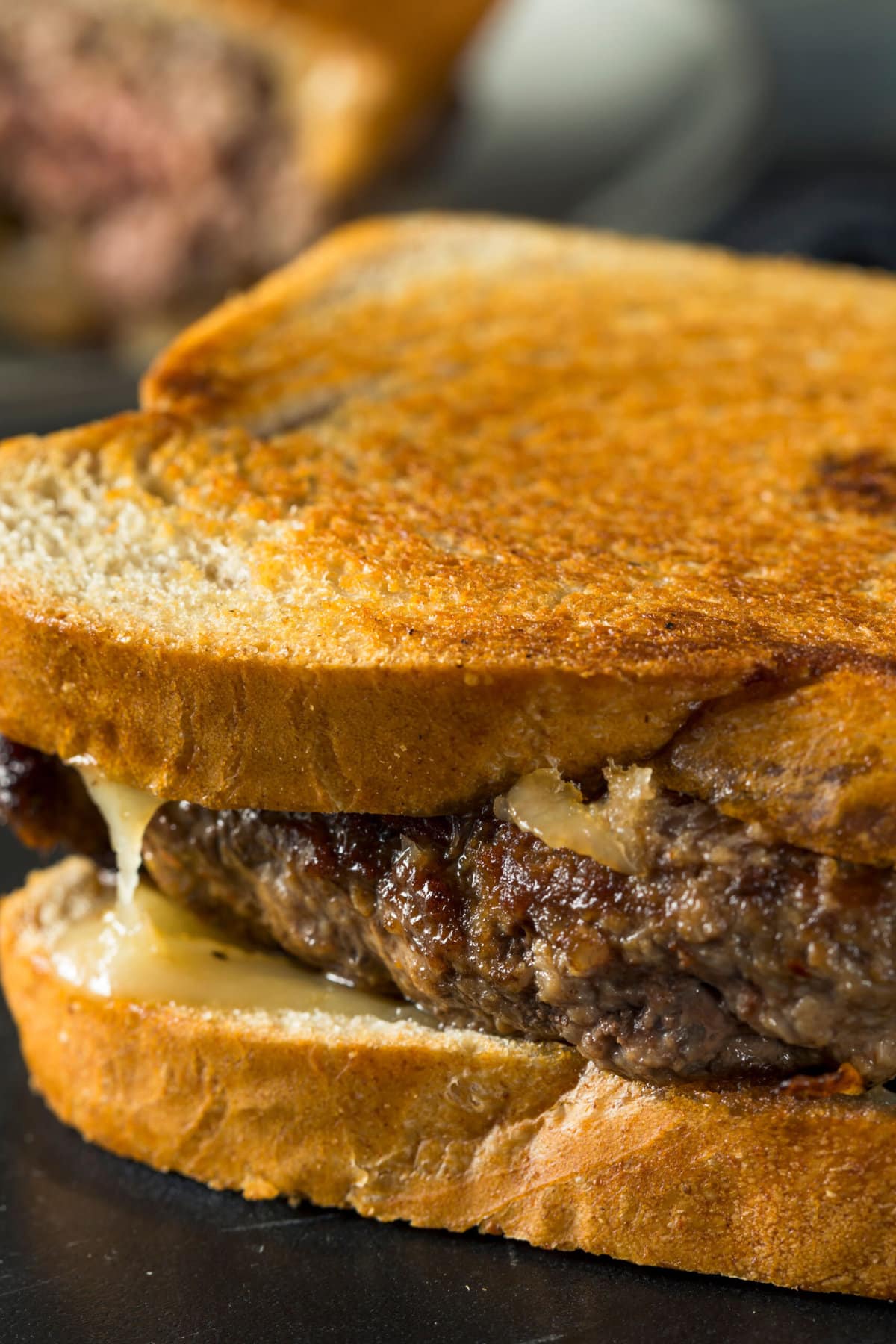 Homemade Cheesy Patty Melt Sandwich