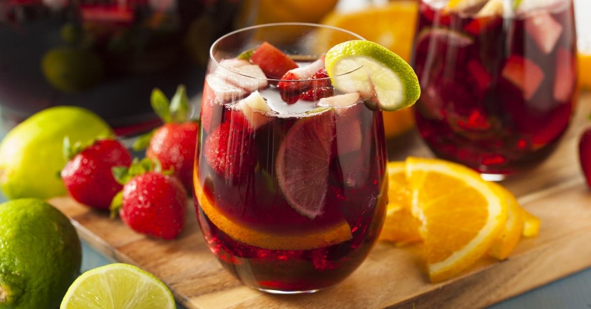 Homemade Red Sangria with Orange and Apples