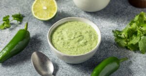 Peruvian Aji Verde Sauce with Jalapeno, Lime and Cilantro