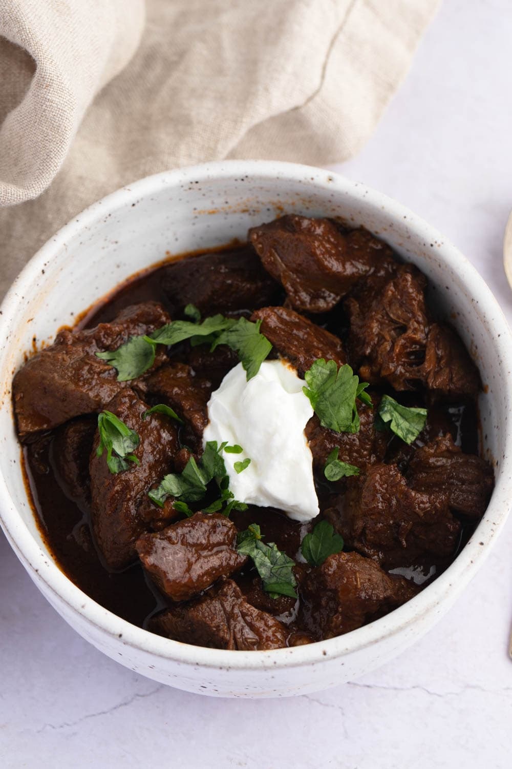 Bowl of Homemade Texas Chili with Beef