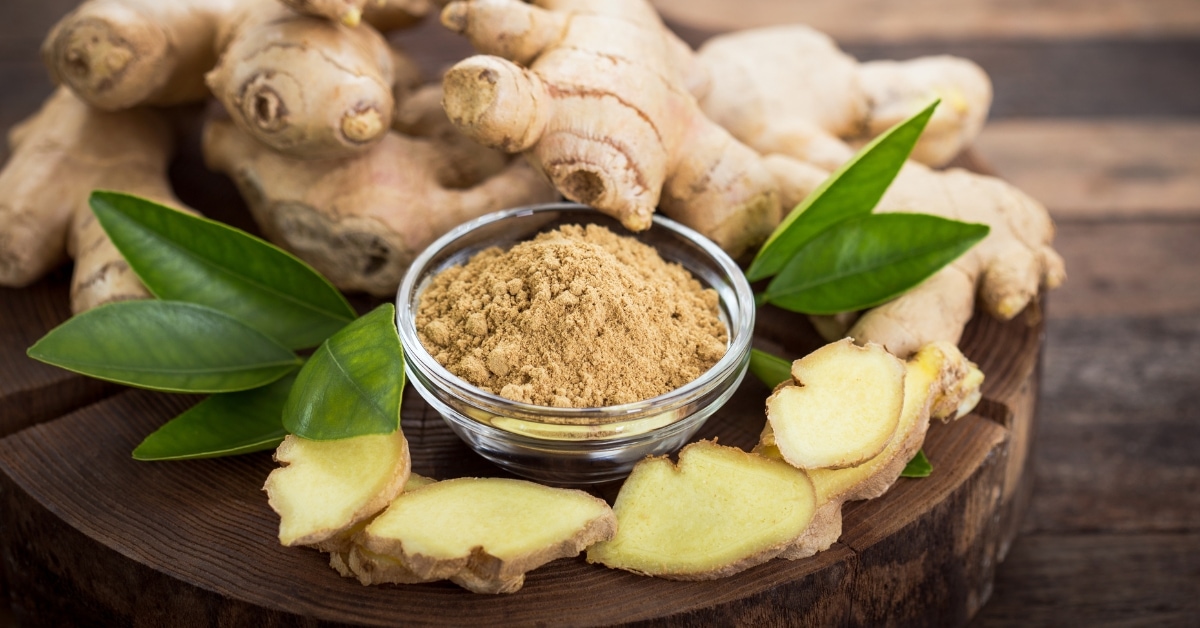 Raw Organic Ginger with Powder