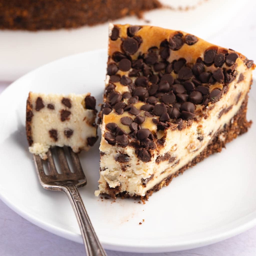 Sweet and Creamy Chocolate Chip Cheesecake