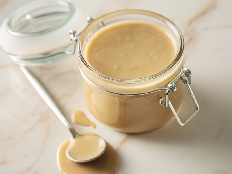 Tahini Sauce in a Small Jar