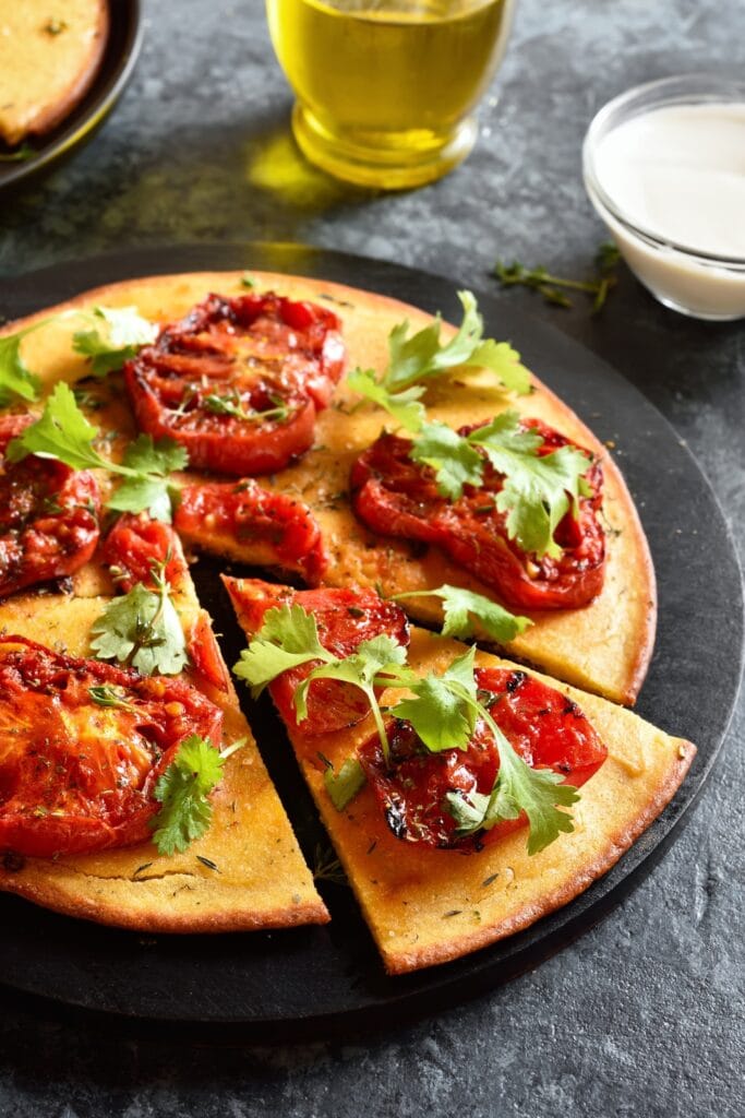 Healthy Gluten-Free Pizza with Tomatoes