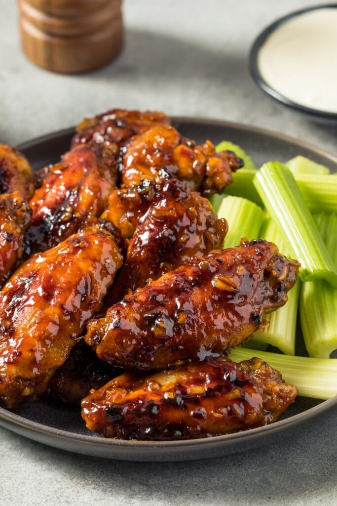 Homemade Honey Garlic Chicken Wings with Sauce