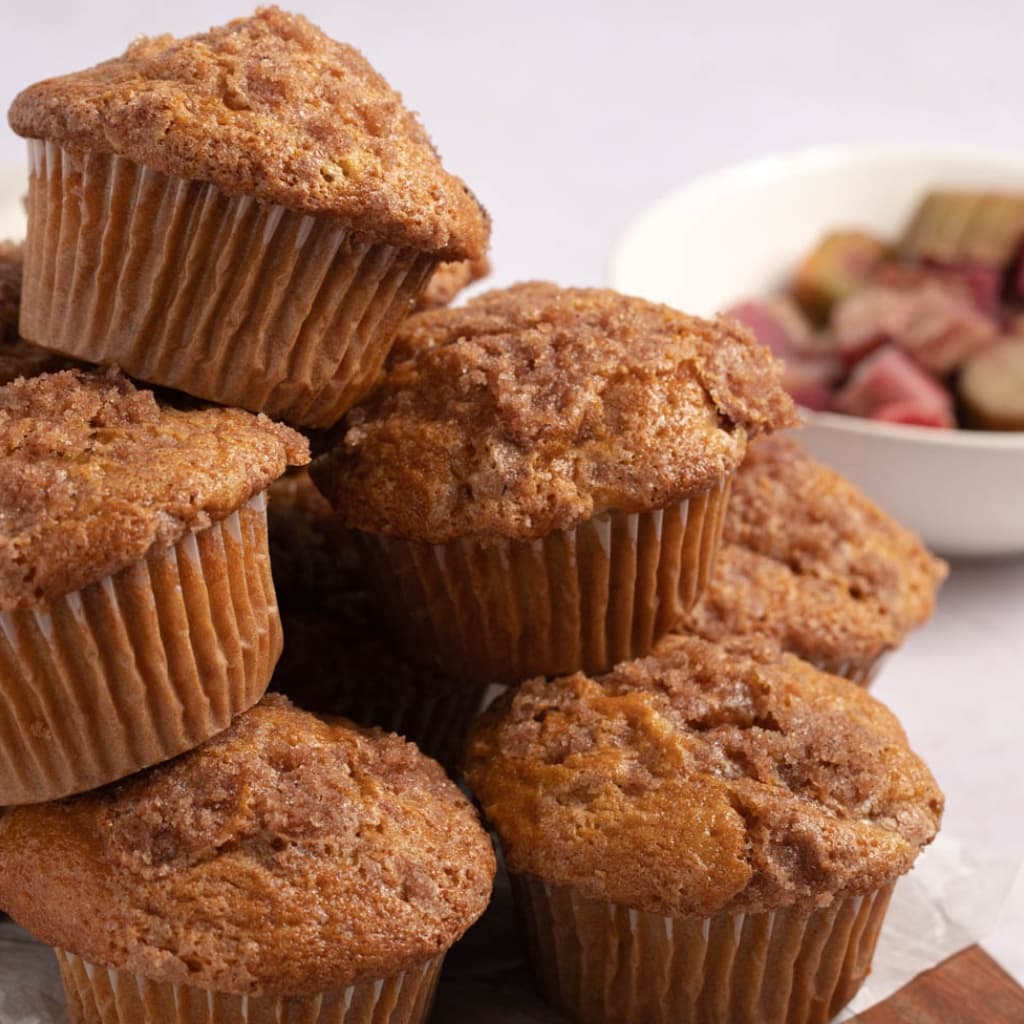 Homemade Rhubarb Muffins