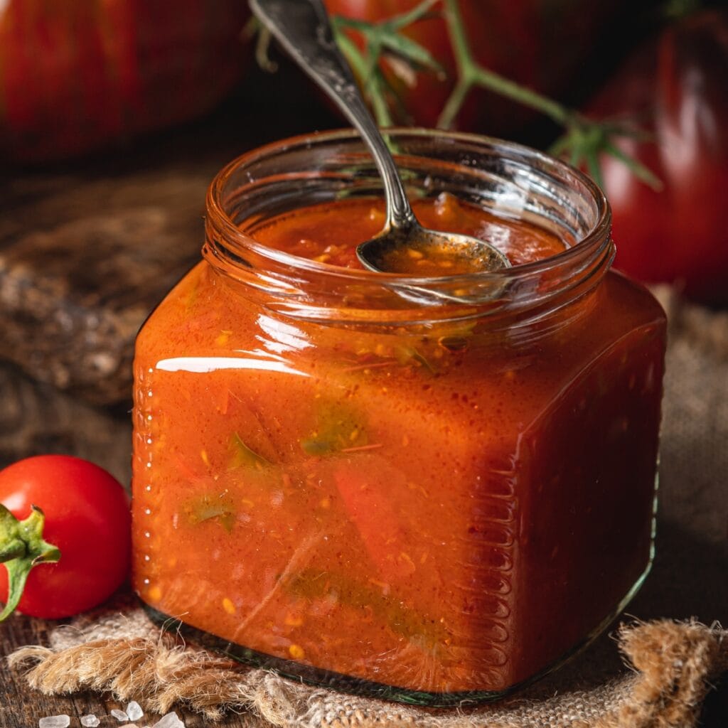 Homemade Rotel in a Glass Jar