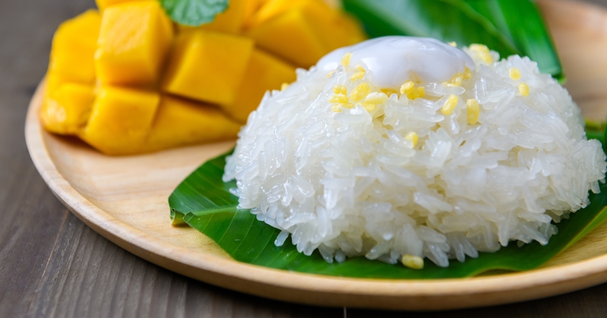 Homemade Sticky Rice with Fresh Mango