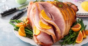 Homemade Easter Ham Stuffed with Orange and Herbs