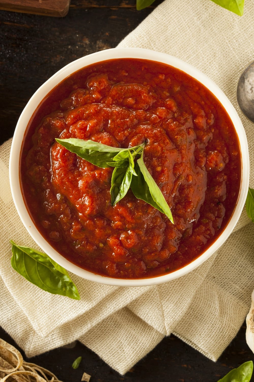 Marinara Sauce on a Bowl Top View
