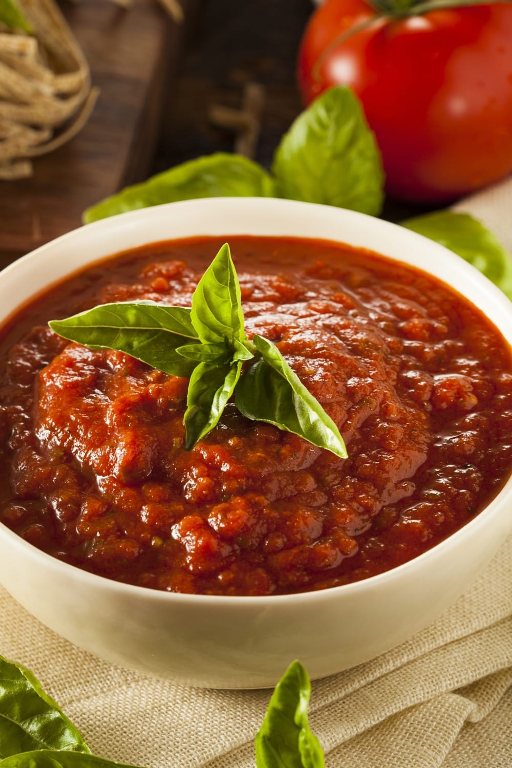 Marina Sauce in a White Ceramic Bowl