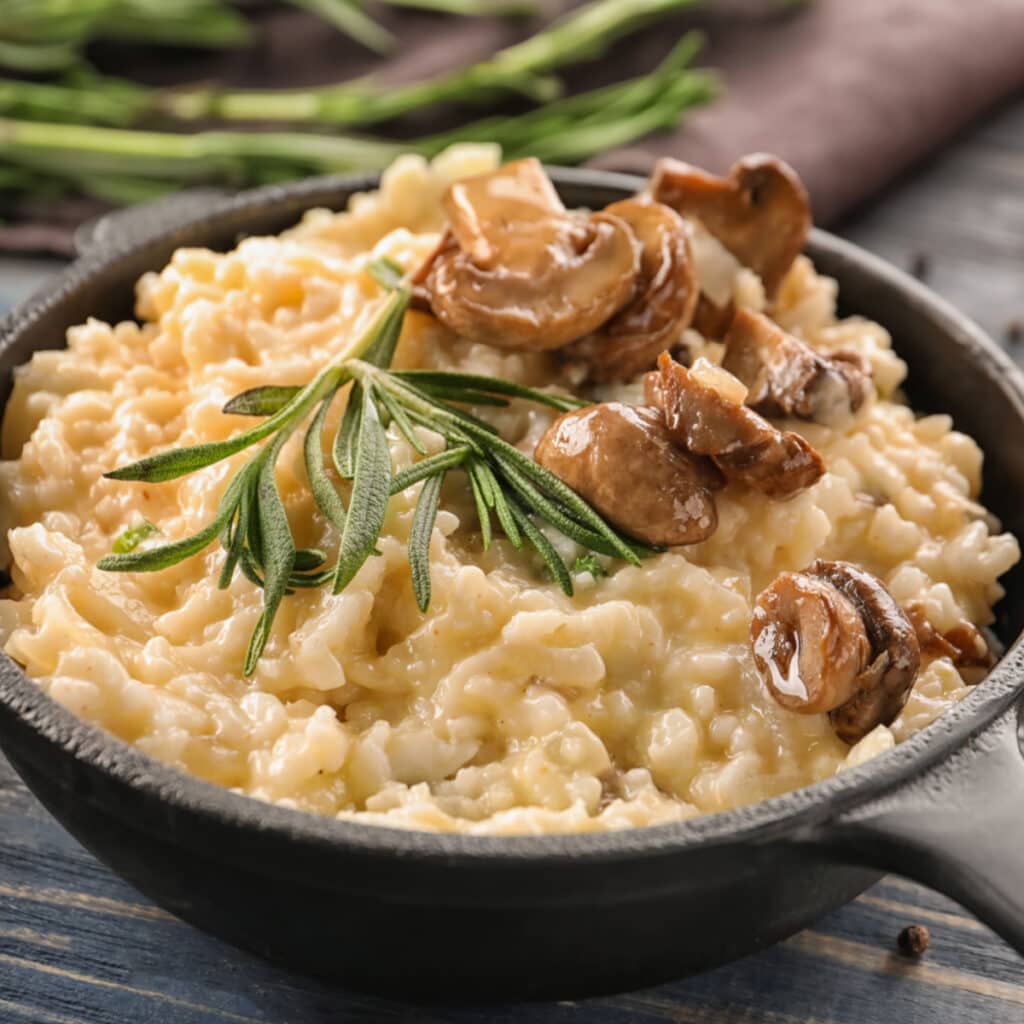 Risotto Mushroom on a Skillet