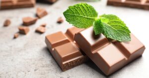 Sweet Chocolate Milk Bar with Mint